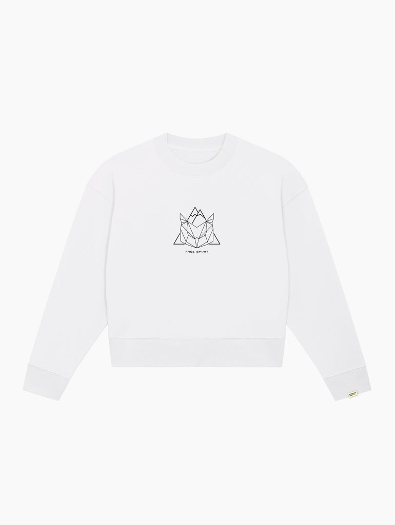 Felpa crop top - Il gufo - Free spirit