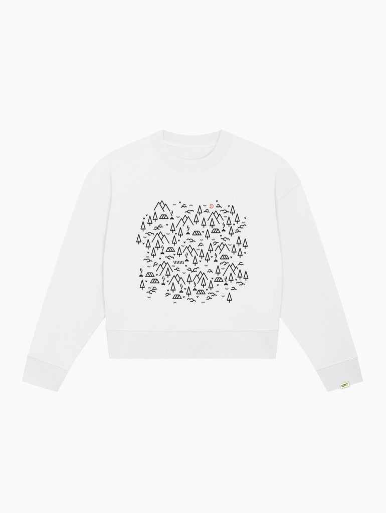 Felpa crop top - Campfire camping