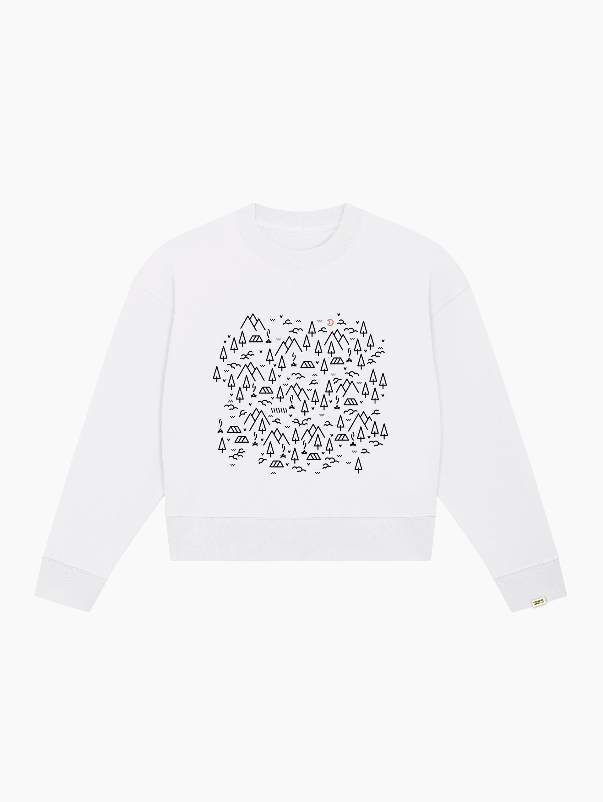 Felpa crop top - Campfire camping