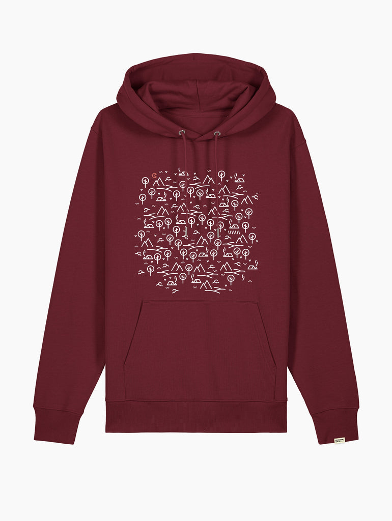 Felpa con cappuccio - Woodland camping
