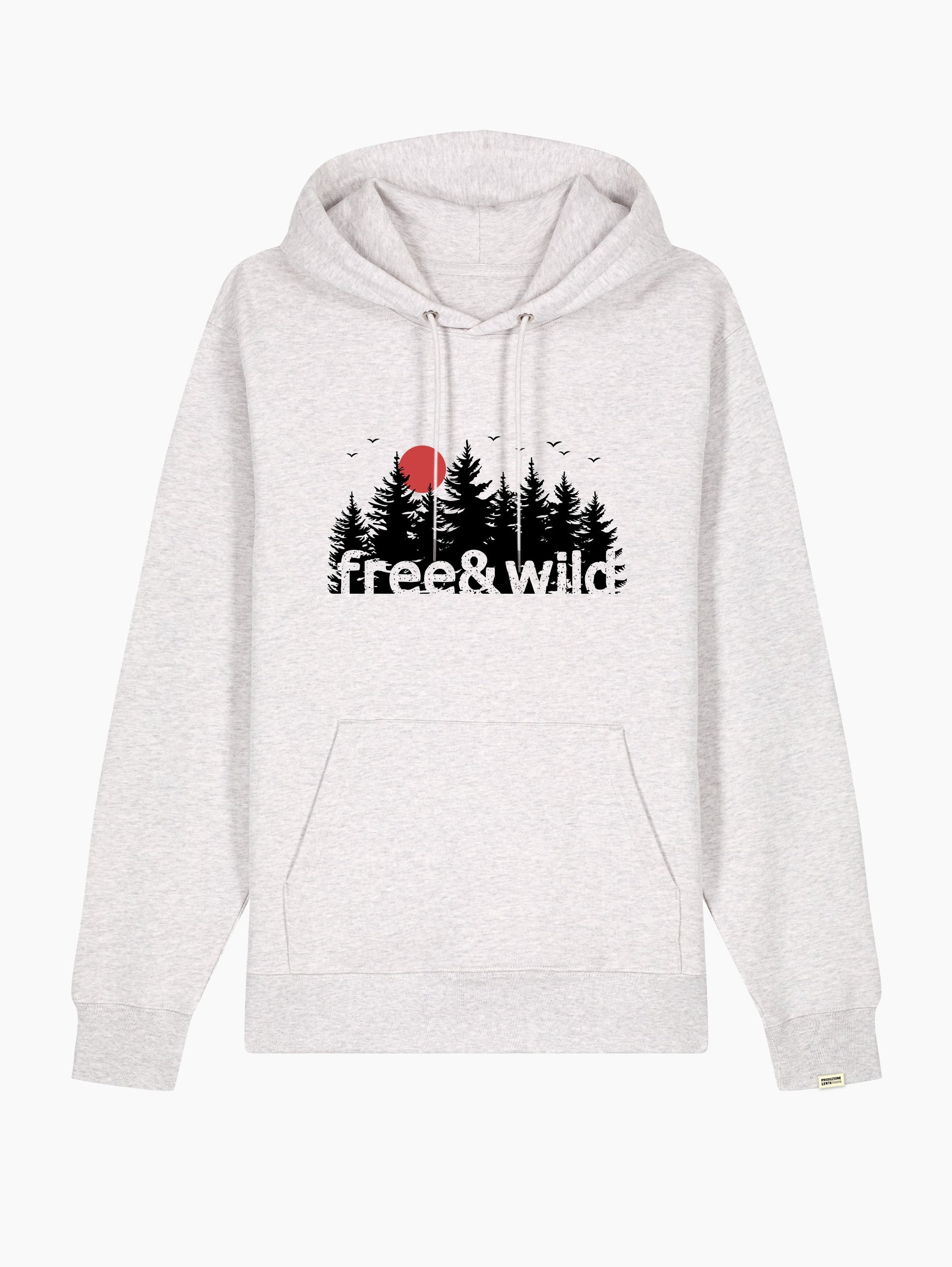 Felpa con cappuccio - free and wild