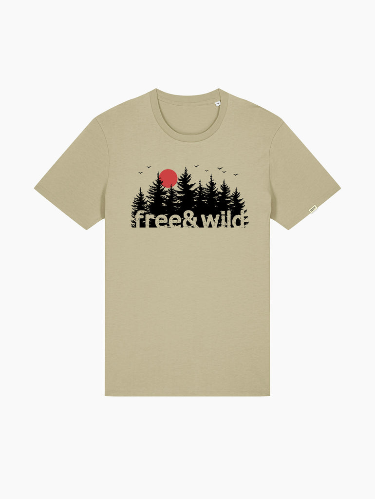 T-Shirt classica - free and wild