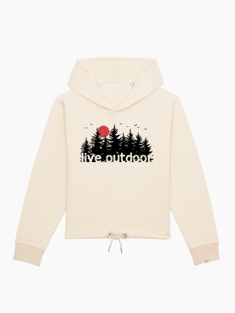Felpa cappuccio corta - Live outdoor
