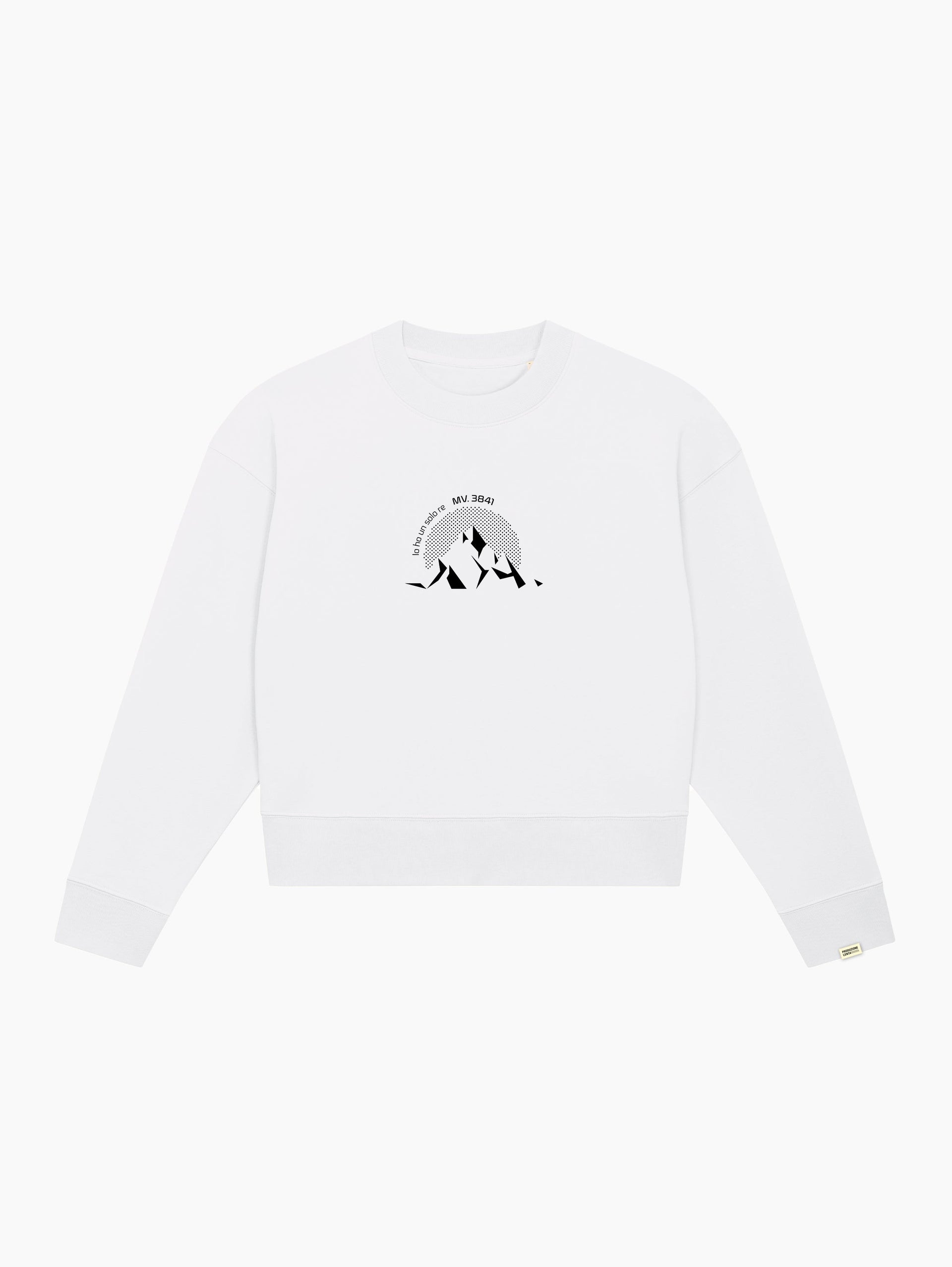 Felpa crop top - Monviso sunset - Minimal