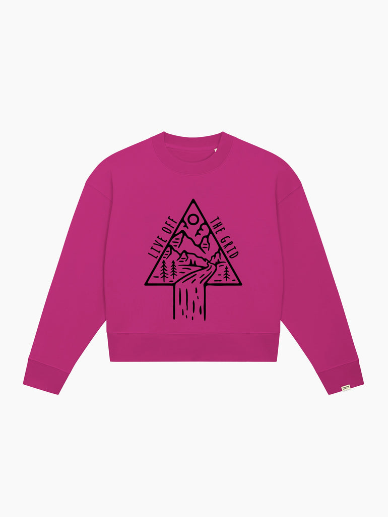 Felpa crop top - Live off the grid