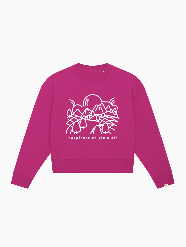 Felpa crop top - Peaks and hills
