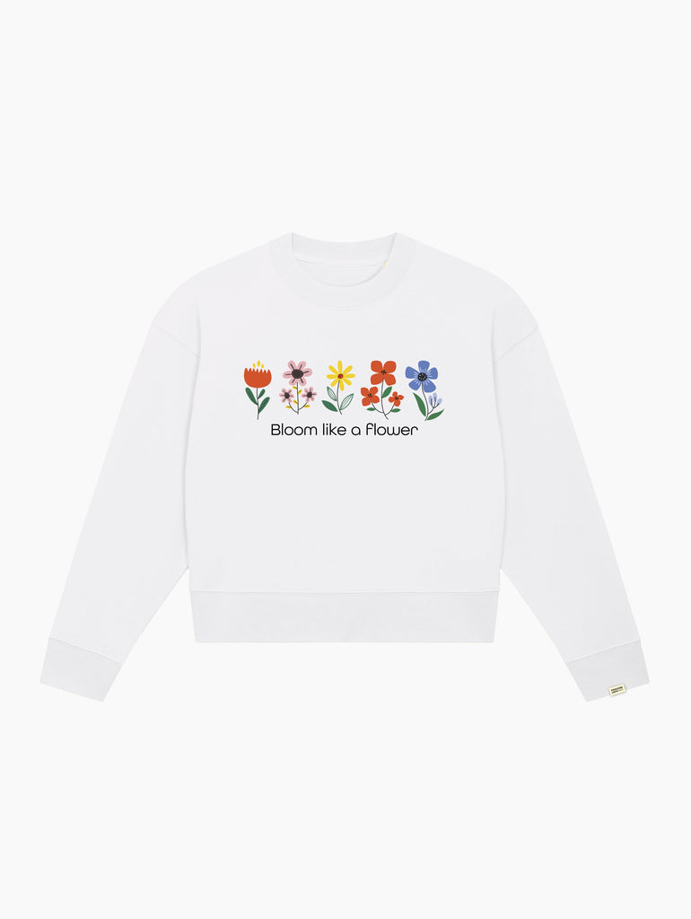 Felpa crop top - Bloom like a flower 1