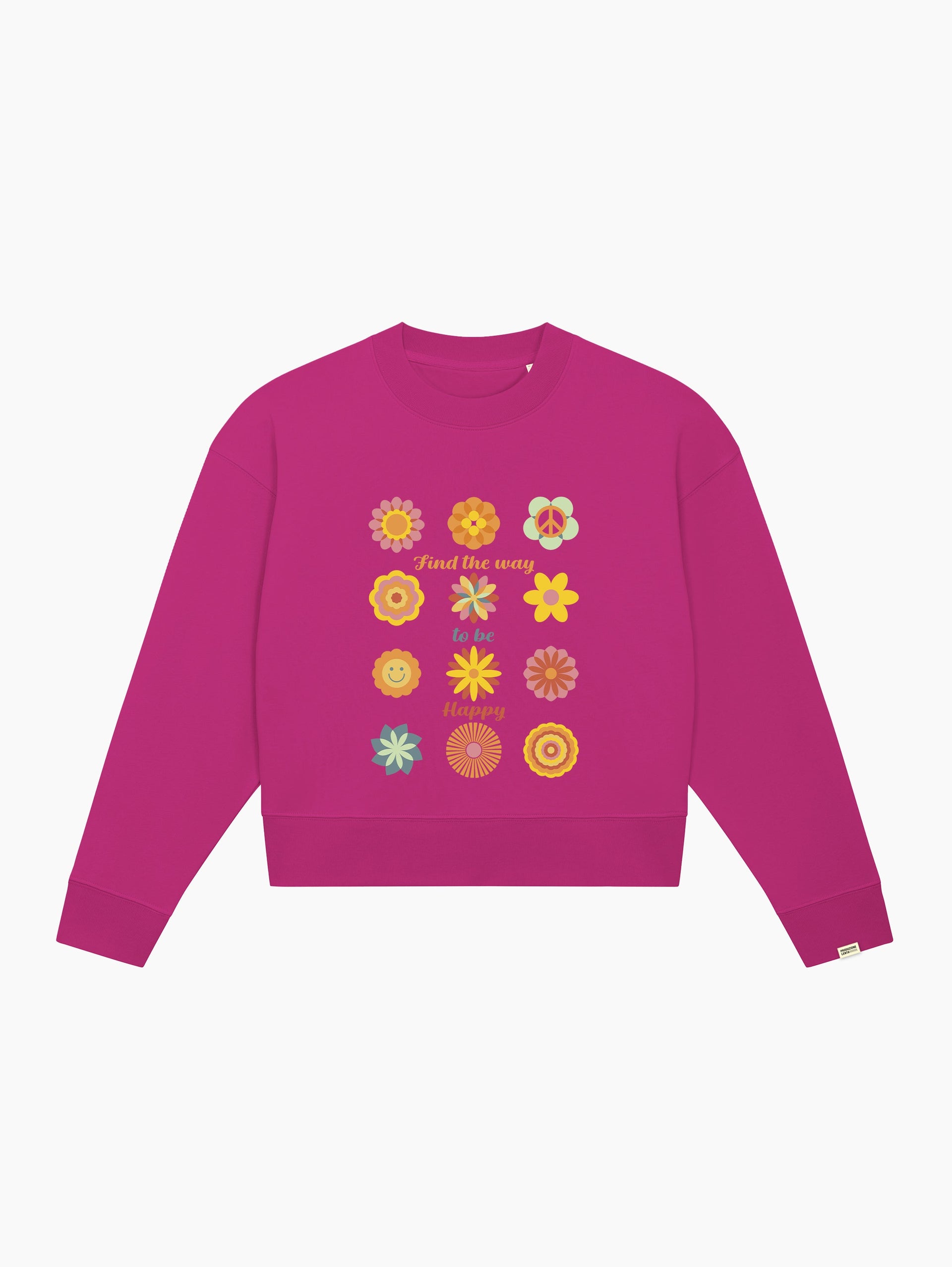 Felpa crop top - Find the way to be happy 1