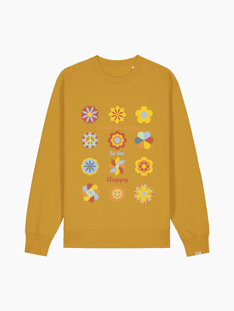 Felpa girocollo - Find the way to be happy 2