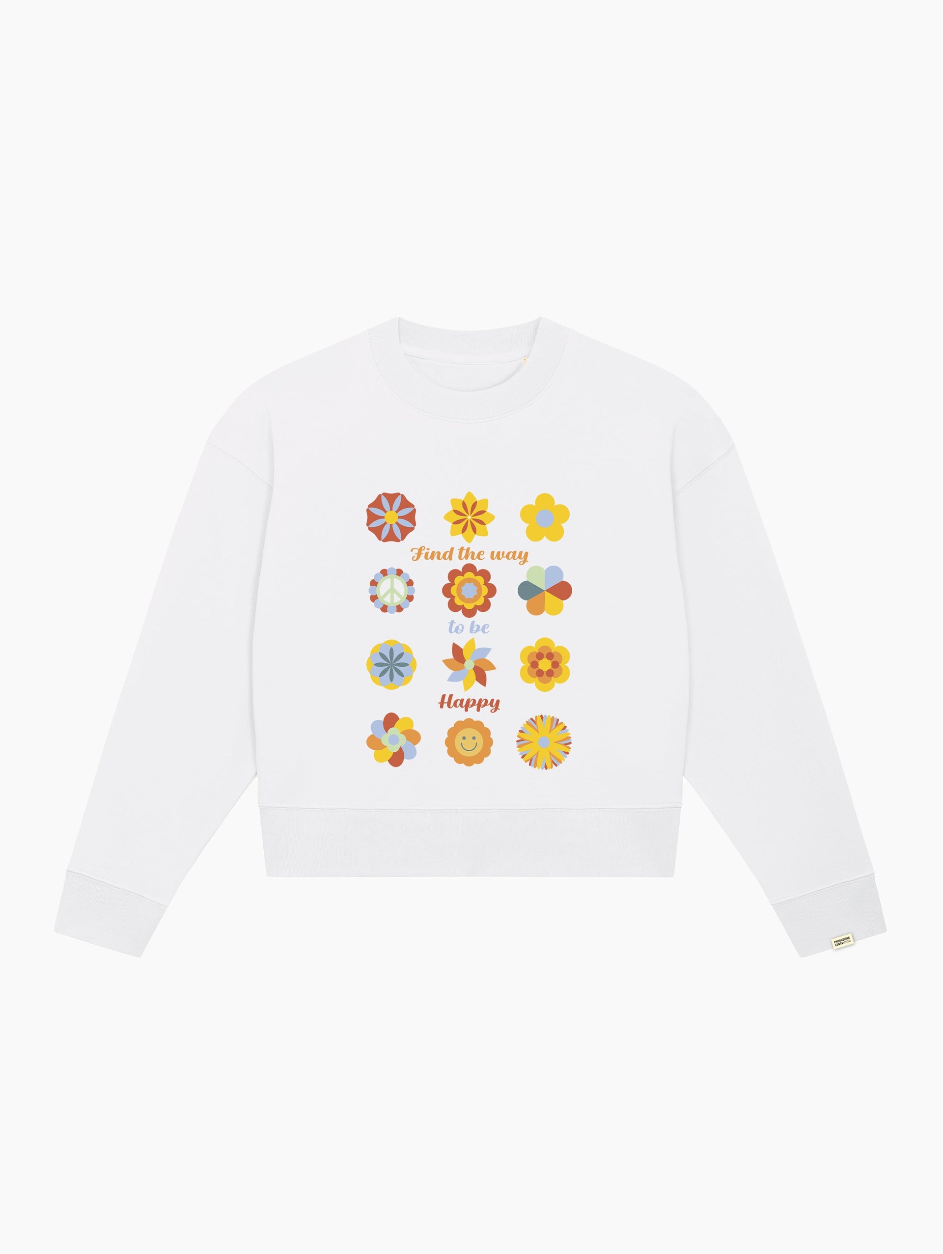 Felpa crop top - Find the way to be happy 2