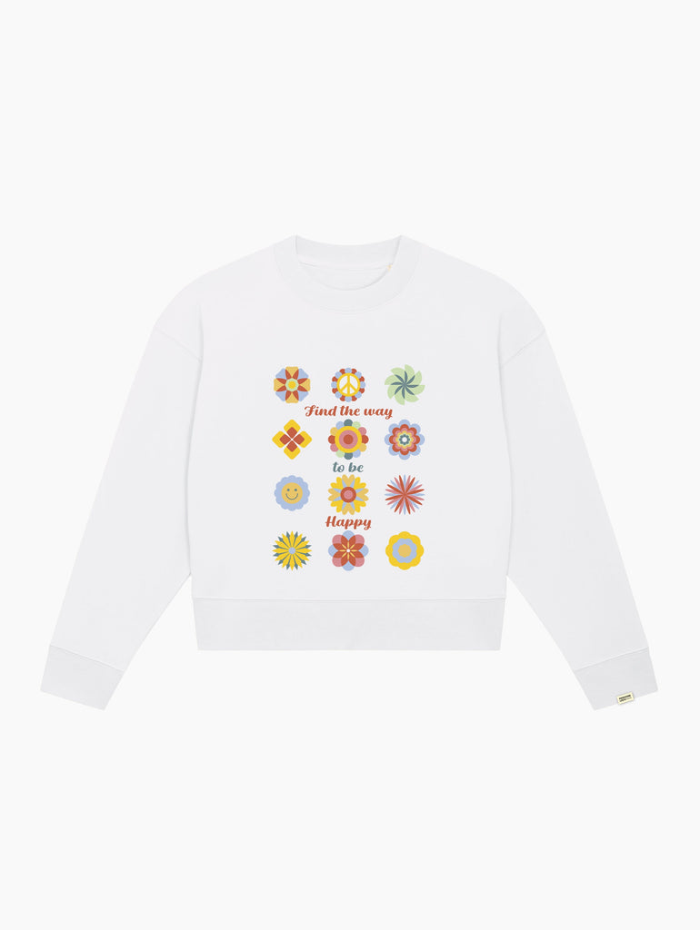 Felpa crop top - Find the way to be happy 3
