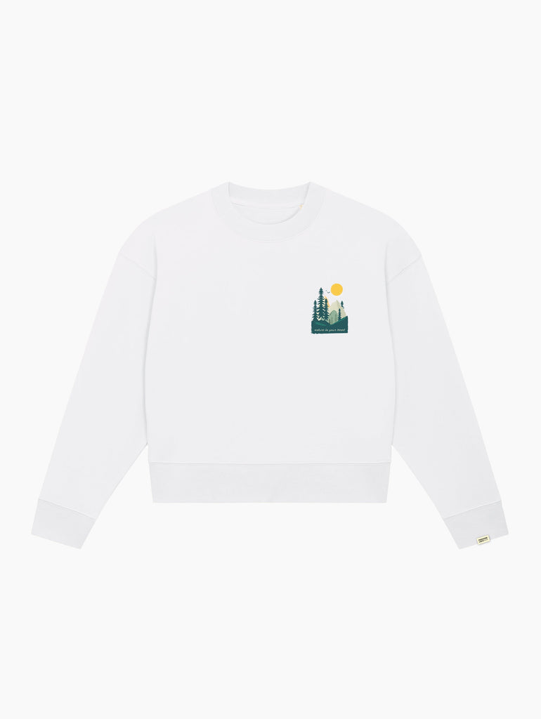 Felpa crop top - Yellow Sun