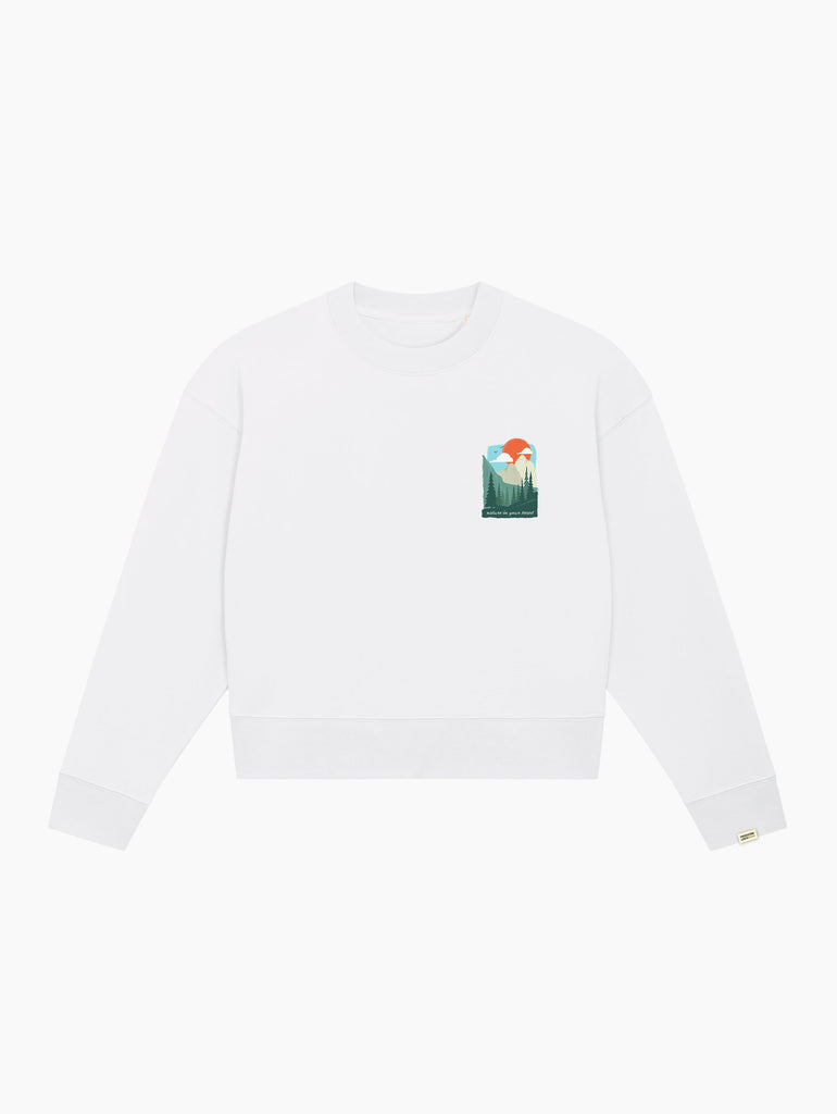 Felpa crop top - Red Sun