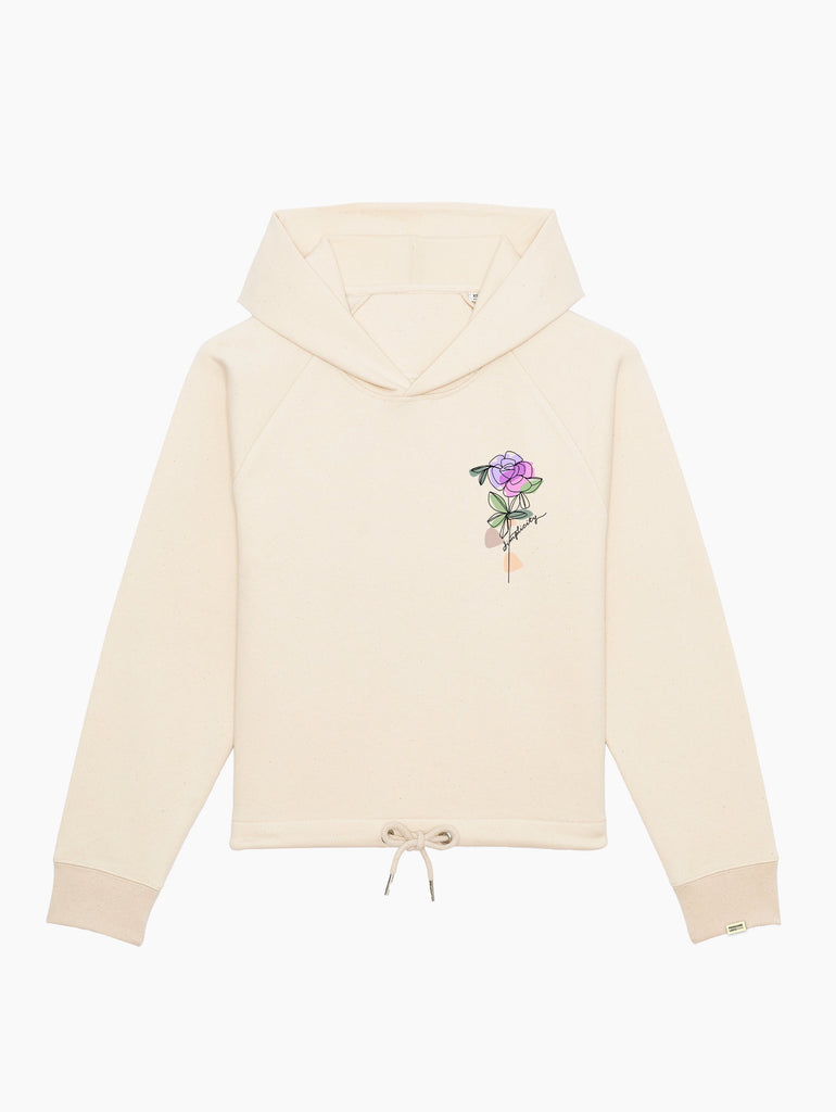 Felpa cappuccio corta - Rose