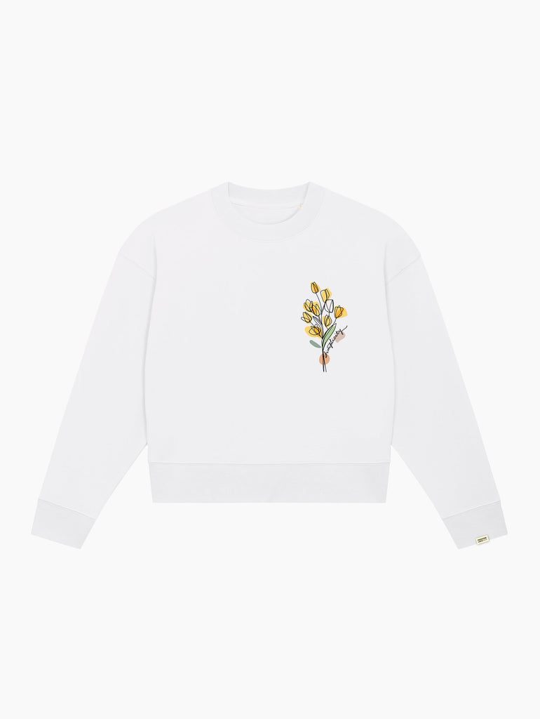 Felpa crop top - Tulips