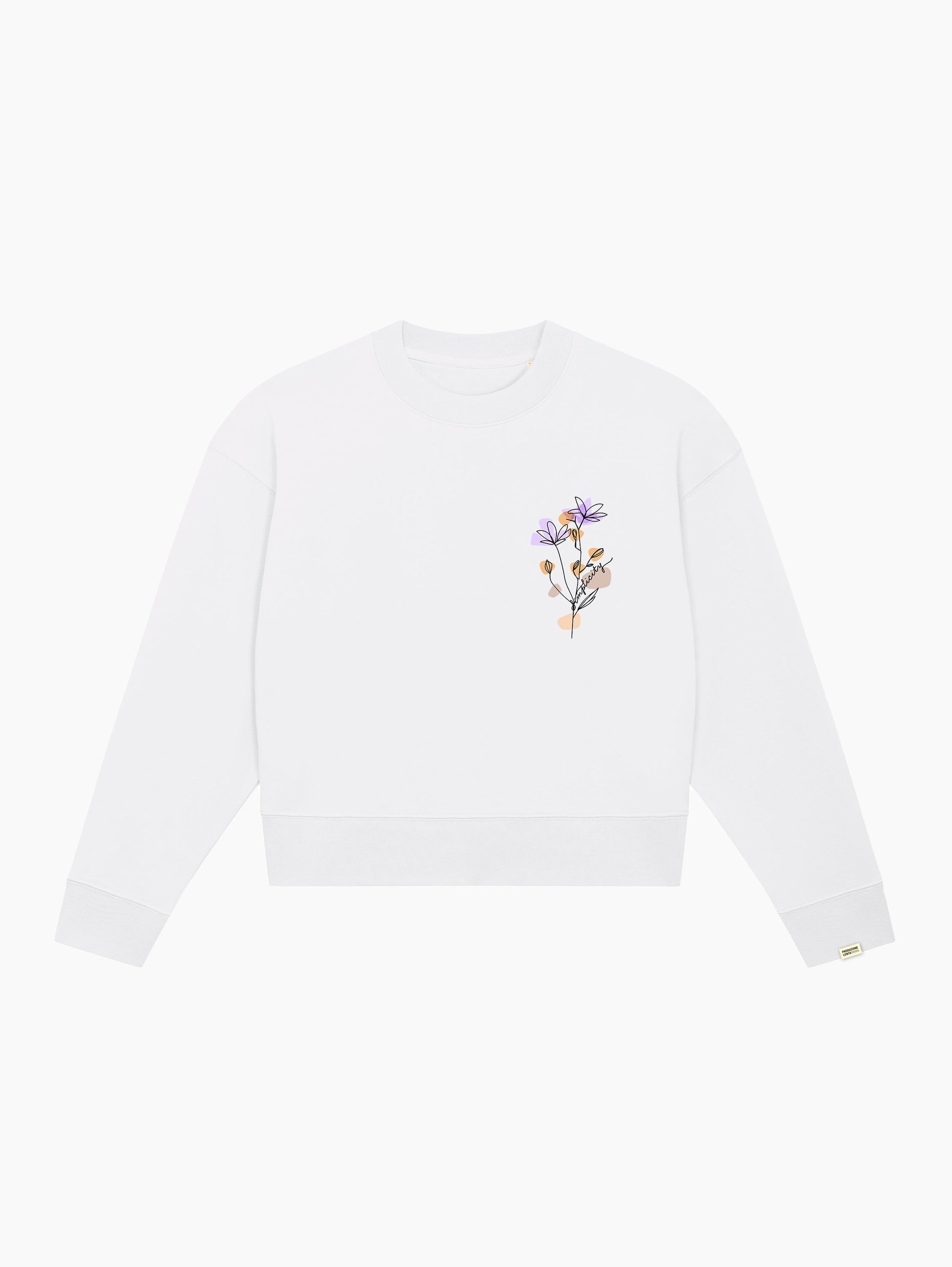 Felpa crop top - Purple daisy