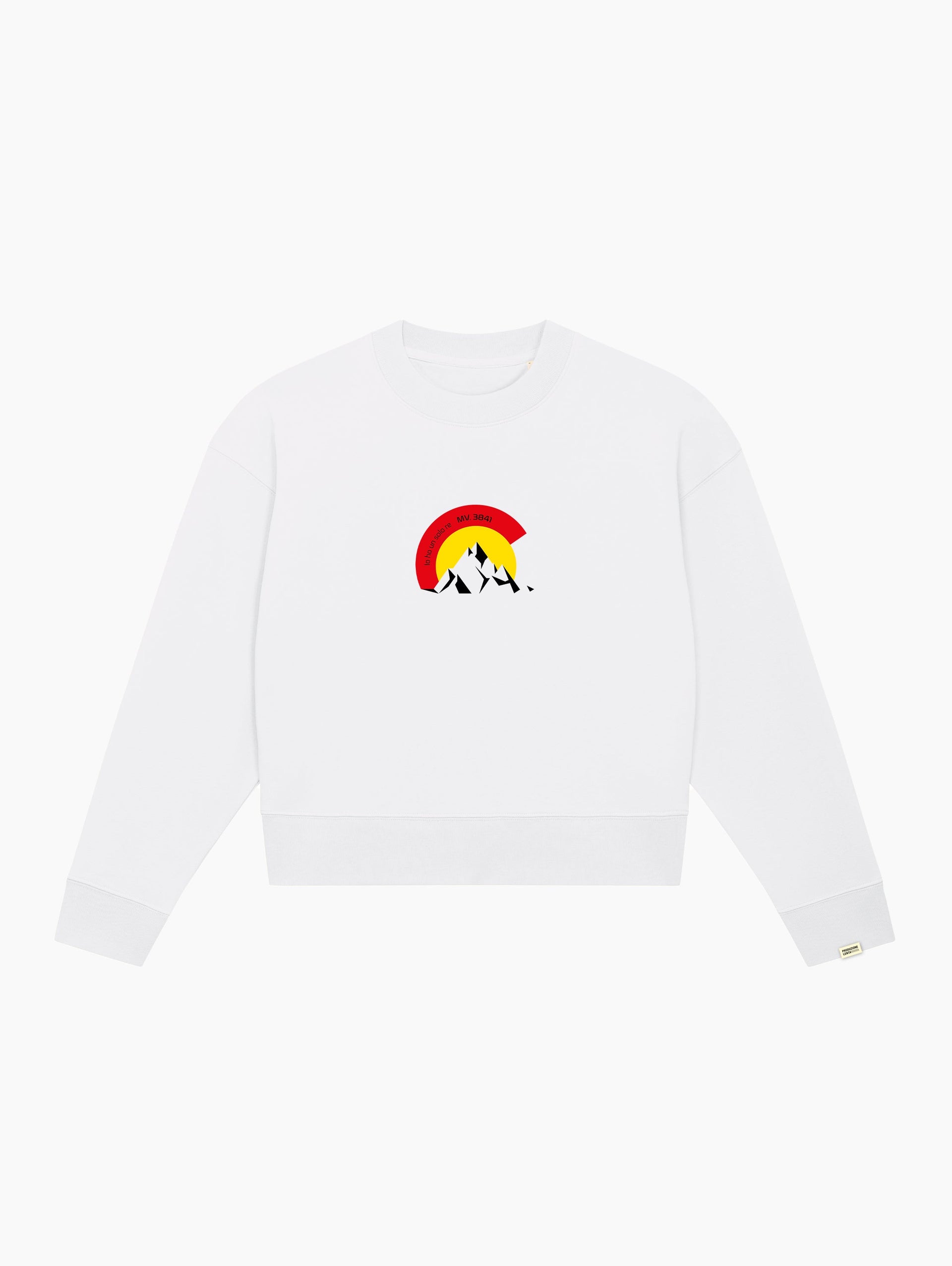 Felpa crop top - Monviso sunset