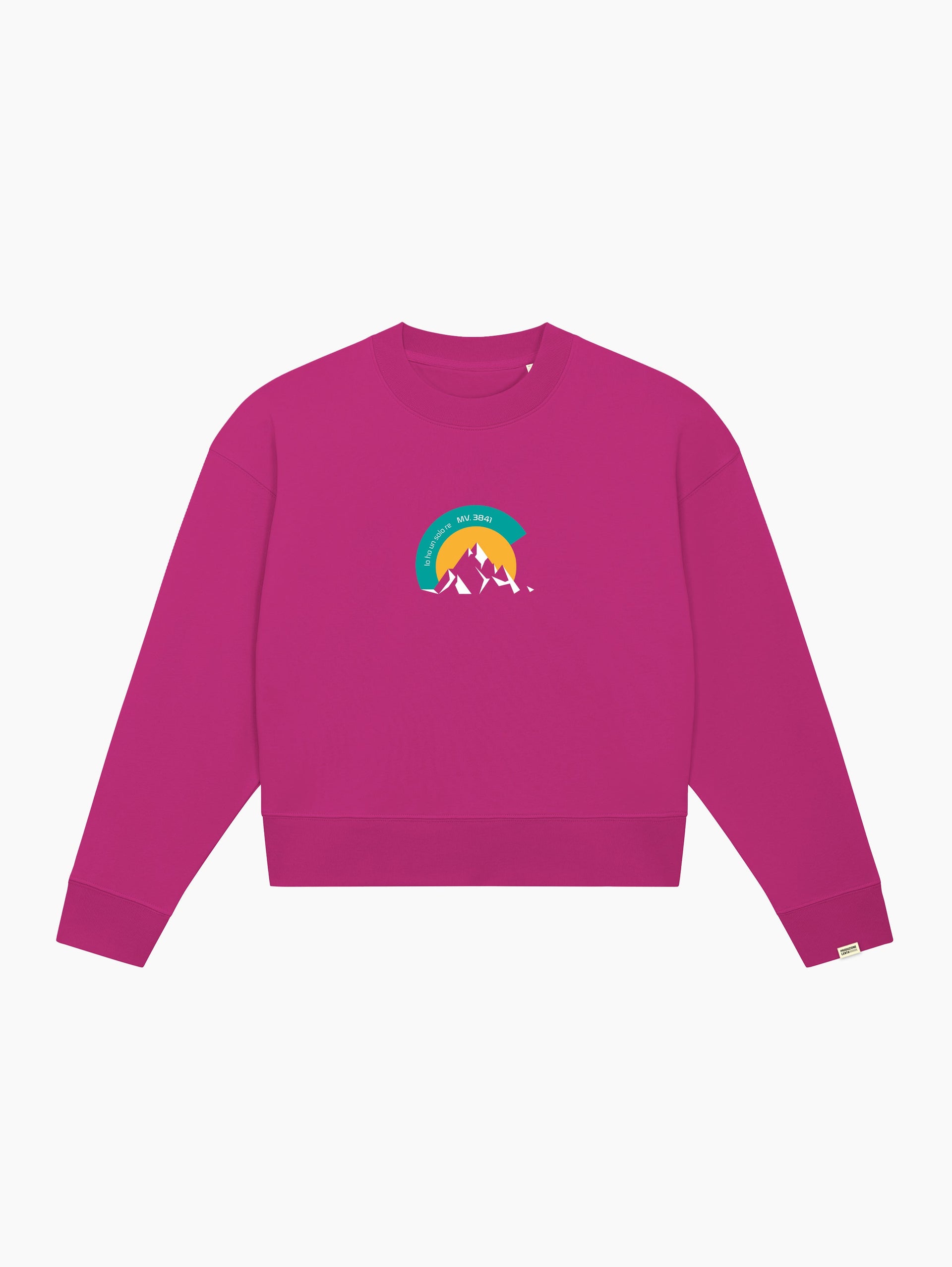 Felpa crop top - Monviso sunset 3